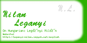 milan leganyi business card